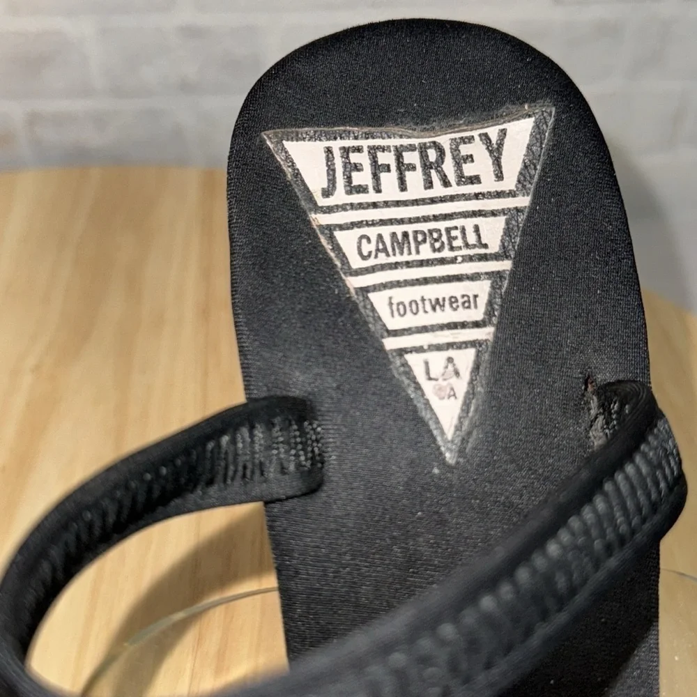 Jeffrey Campbell Clear Stretch Strap Acrylic Translucent Block Heel Sandal Heels - Picture 4 of 12